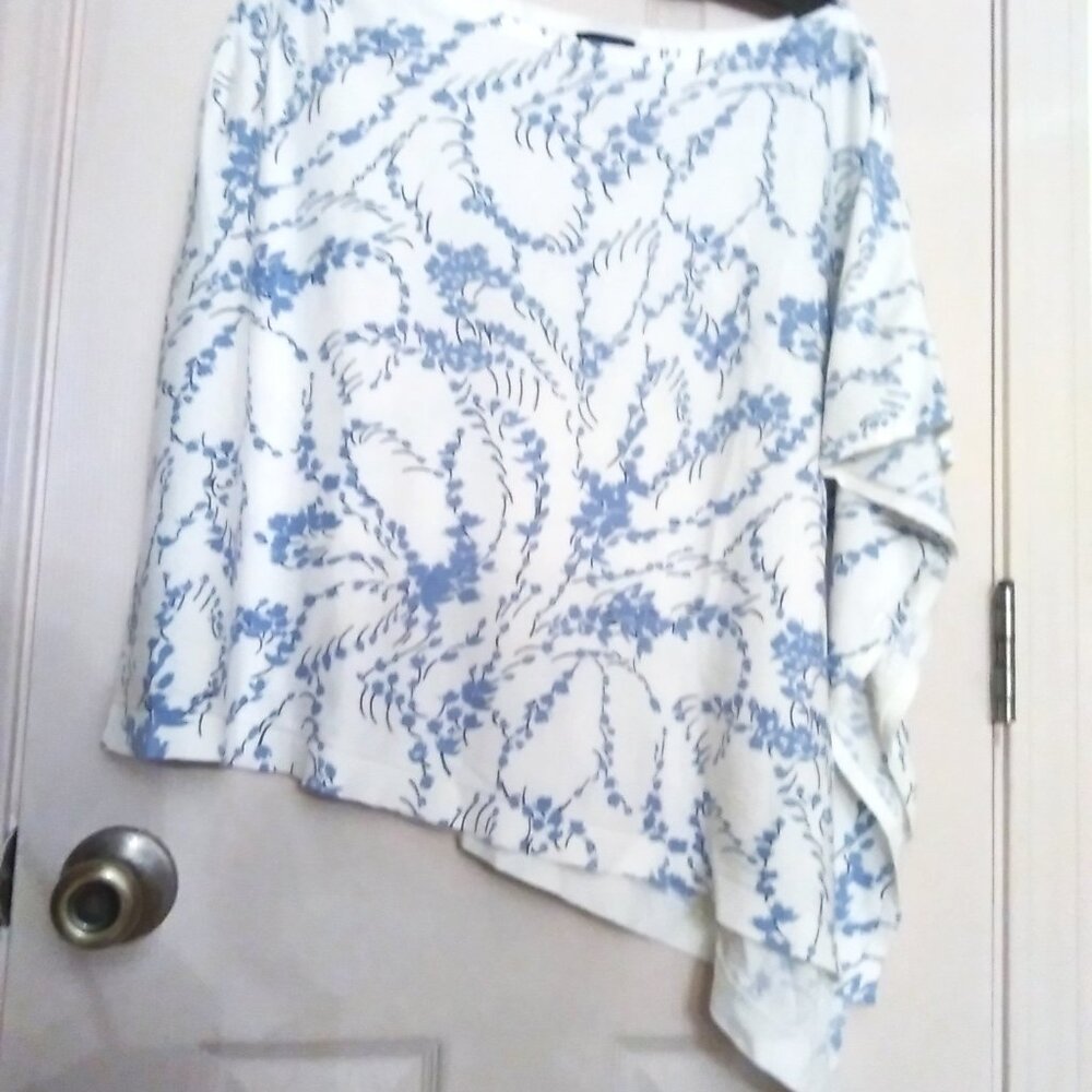 Talbots Floral Poncho